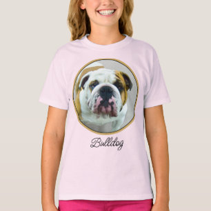 Bulldog Painting - Cute Original Dog Art T-Shirt