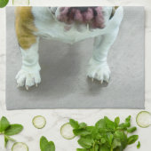 Bulldog Painting - Cute Original Dog Art Theedoek (Gevouwen)