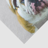 Bulldog Painting - Cute Original Dog Art Tissuepapier (Detail)