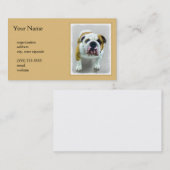 Bulldog Painting - Cute Original Dog Art Visitekaartje (Voorkant / Achterkant)
