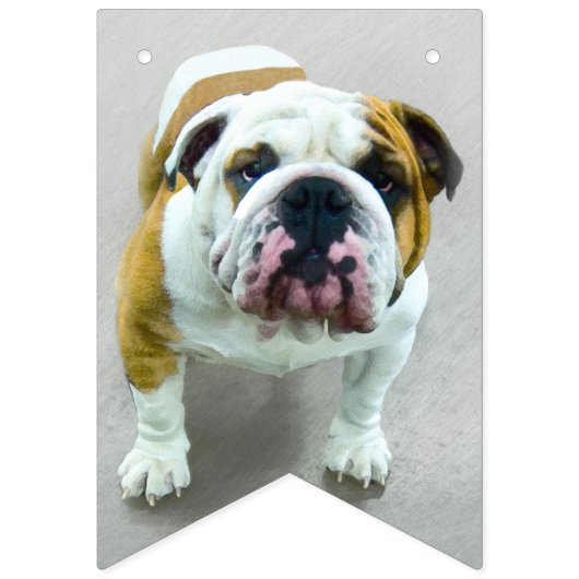 Bulldog Painting - Cute Original Dog Art Vlaggetjes (Eerste vlag)