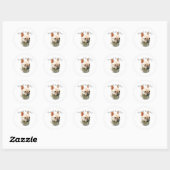 Bulldog Pap 2 Ronde Sticker (Vel)