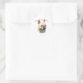 Bulldog Pap 2 Ronde Sticker (Tas)