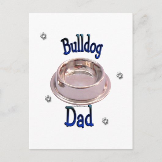 Bulldog Pap Briefkaart (Voorkant)