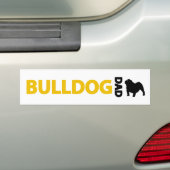 Bulldog Pap Bumpersticker (Op auto)