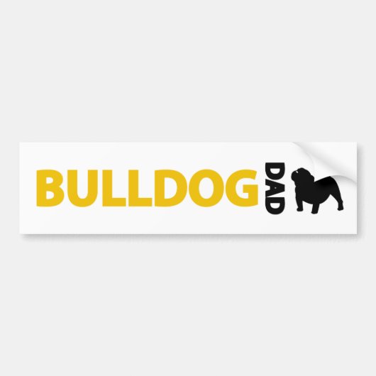Bulldog Pap Bumpersticker (Voorkant)