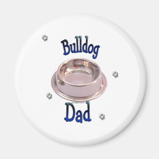 Bulldog Pap - Gepersonaliseerd Magneet (Voorkant)