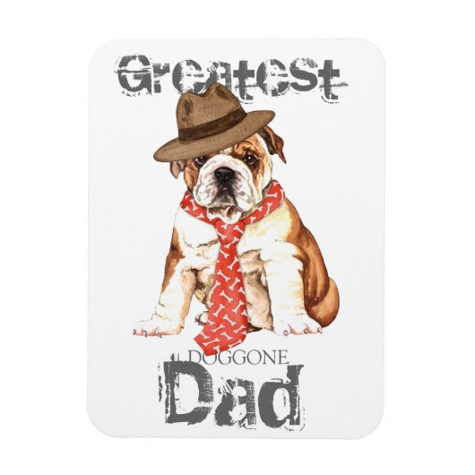 Bulldog Pap Magneet (Verticaal)