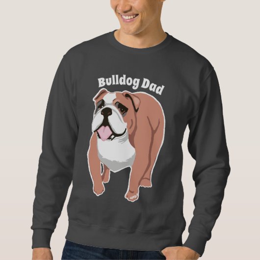 Bulldog Pap Mannen Sweatshirt (Voorkant)