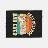 Bulldog Pap Ooit - Hondeneigenaar Dierlijk Huisdie Fleece Deken (Voorkant (Horizontaal))