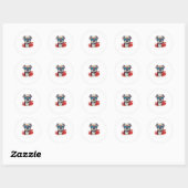 Bulldog Pap Ronde Sticker (Vel)