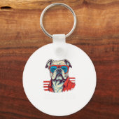 Bulldog Pap Sleutelhanger (Voorkant)