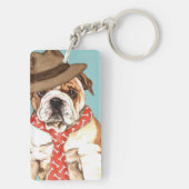 Bulldog Pap Sleutelhanger (achterkant)