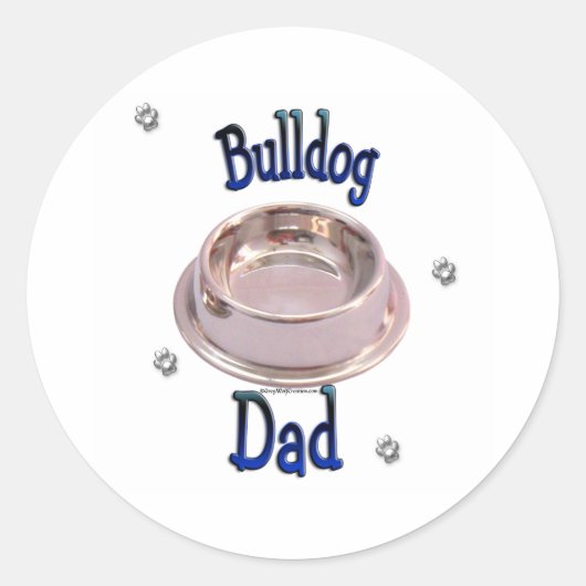 Bulldog Pap - Sticker (Voorkant)