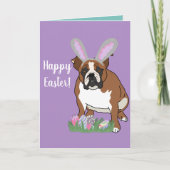 Bulldog Pasen Kaart (Voorkant)