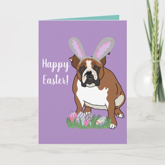  Bulldog Pasen Kaart (Voorkant)