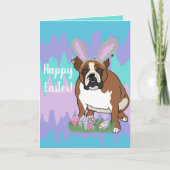 Bulldog Pasen Kaart (Voorkant)