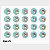  Bulldog Pasen Ronde Sticker (Vel)