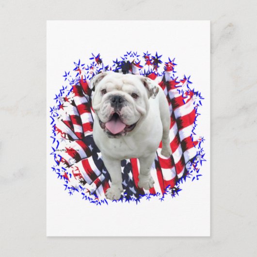 Bulldog Patriot Briefkaart (Voorkant)