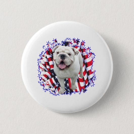 Bulldog Patriot Ronde Button 5,7 Cm (Voorkant)