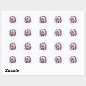 Bulldog Patriot Ronde Sticker (Vel)