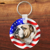 Bulldog Patriot US Flag Sleutelhanger (Voorkant)