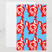 Bulldog Patroon Briefpapier (Voorkant / Achterkant)