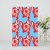 Bulldog Patroon Briefpapier (Staand voorkant)