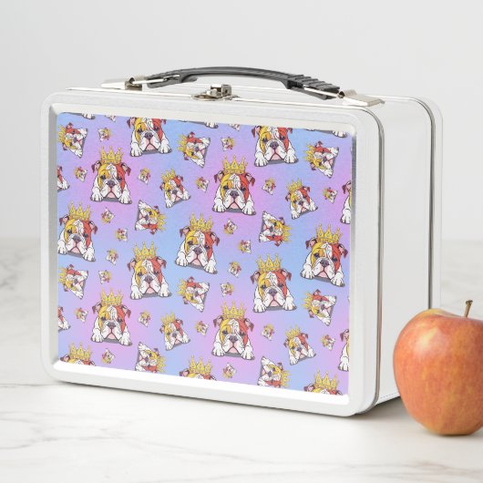 Bulldog pattern Brotdose (In situ)