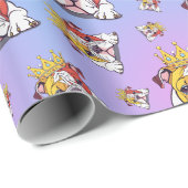 Bulldog pattern cadeaupapier (Rol Hoek)