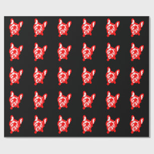 Bulldog Pattern Cadeaupapier