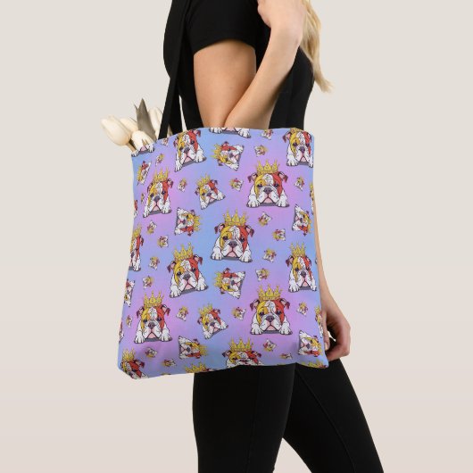 Bulldog pattern tote bag (Dichtbij)