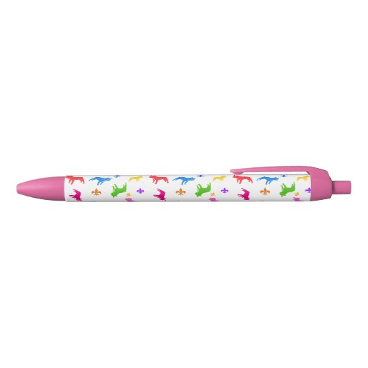 Bulldog Pattern Zwarte Inkt Pen (Bovenkant)