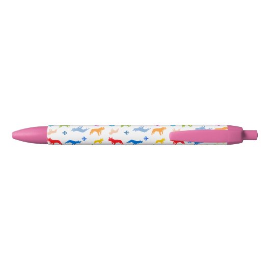 Bulldog Pattern Zwarte Inkt Pen (Achterkant)