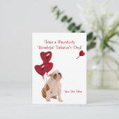 Bulldog Pawsitively Wonderful Valentijnsdag Wish Feestdagenkaart (Staand voorkant)