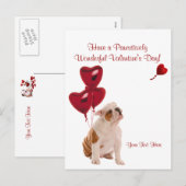 Bulldog Pawsitively Wonderful Valentijnsdag Wish Feestdagenkaart (Voorkant / Achterkant)
