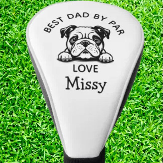 Bulldog Peeking Puppy Aanpassen Golf Head Hoesje Golfheadcover