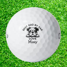 Bulldog Peeking Puppy Aanpassen Golfballen