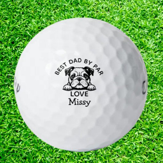 Bulldog Peeking Puppy Aanpassen Golfballen