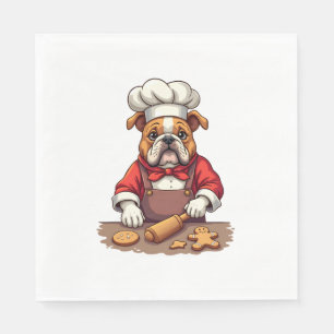 Bulldog peperkoek Chef hond Servet
