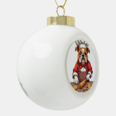 Bulldog Peperkoek Chef Keramische Bal Ornament (Links)