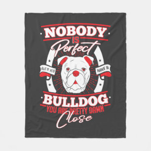 Bulldog Perfectie Hondenliefde Fleece Deken