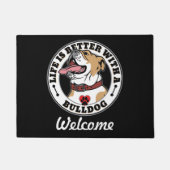 Bulldog Personalized Life is beter met een hond Deurmat (Voorkant)