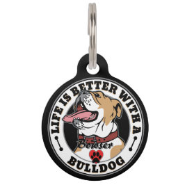 Bulldog Personalized Life is beter met een hond Huisdierpenning