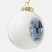 Bulldog Pet met Heaven Clouds Keramische Bal Ornament (Links)