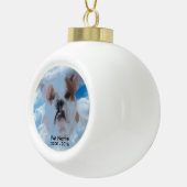 Bulldog Pet met Heaven Clouds Keramische Bal Ornament (Rechts)