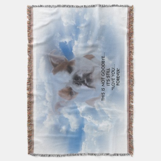 Bulldog Pet met Heaven Clouds Sympathie Deken (Voorkant Verticaal)