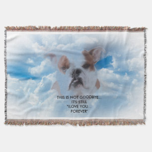 Bulldog Pet met Heaven Clouds Sympathie Deken