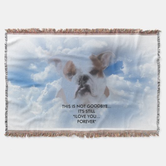 Bulldog Pet met Heaven Clouds Sympathie Deken (Voorkant)