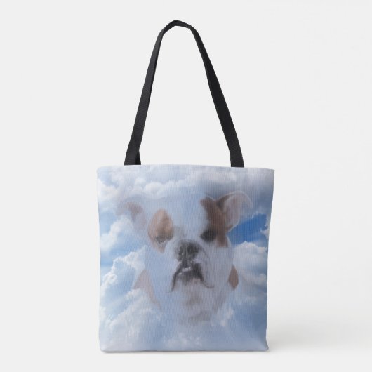 Bulldog Pet met Heaven Clouds Tote Bag (Achterkant)